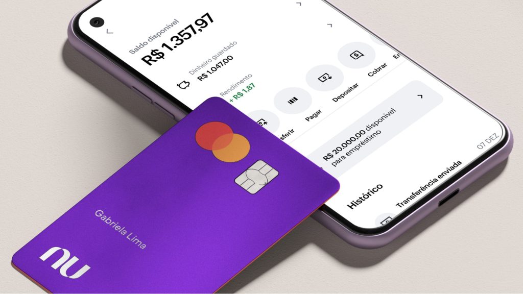 Nubank é um dos principais bancos digitais (Foto Reprodução/Internet)