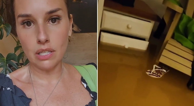 VÍDEO: Filha de Fafá de Belém mostra quarto de hotel inundado após chuvas no litoral de SP: ‘Perdi meu carro’