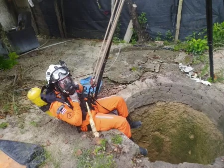 Homem morre tentando recuperar celular dentro de cisterna de 27 m