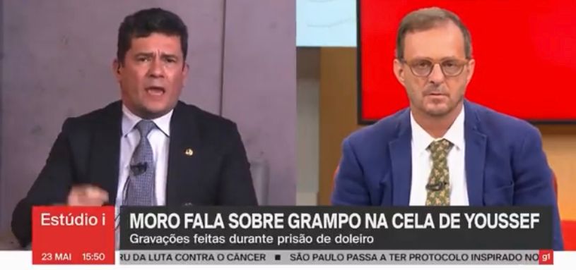 Moro discute com jornalista da GloboNews ao vivo: “não teve ninguém inocentado na lava jato”; VEJA VÍDEO