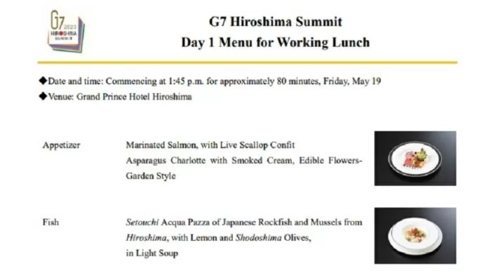 Saiba qual foi o cardápio oferecido aos líderes no G7