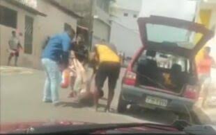 VÍDEO: Homem é atacado por abelhas e é socorrido por populares