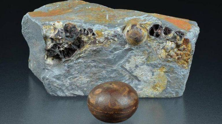 A pressão e o calor dentro das rochas produzem essas esferas em forma de bola de críquete