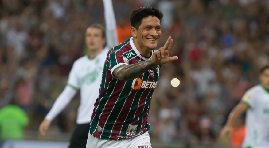 Cano comemora gol marcado contra o América-MG