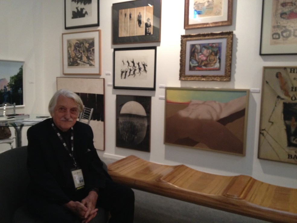 O colecionador de arte Jean Boghici participa pela segunda vez da ArtRio — Foto: Mylène Neno/G1