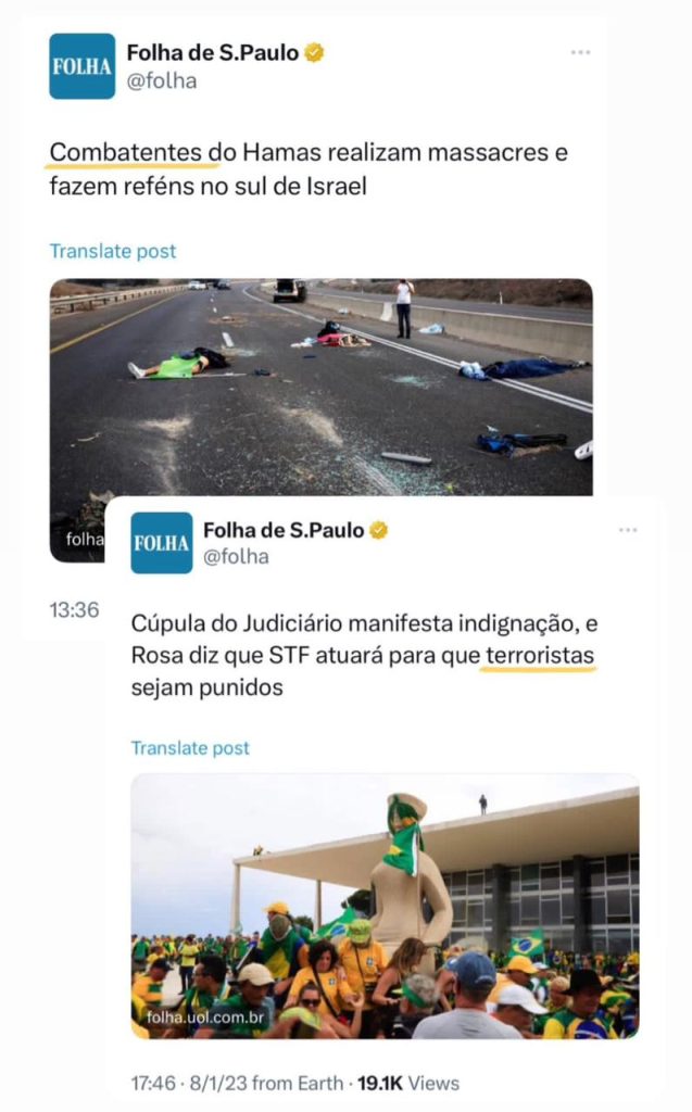 Folha chama terroristas do Hamas de