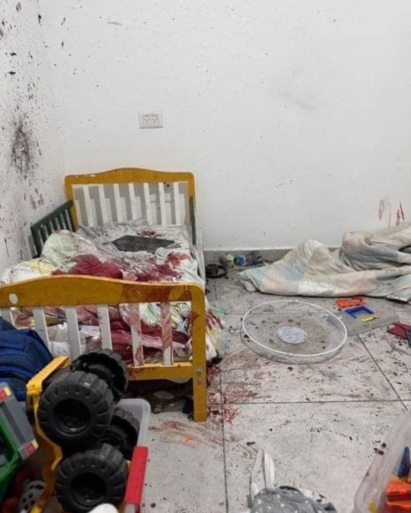 Quarto em kibutz após o ataque de 7 de outubro