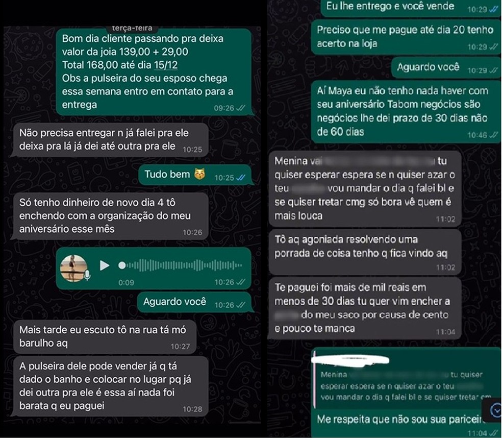 Raylland divulgou em vídeo conversas que teria tido com a suspeita — Foto: Reprodução/redes sociais/Raylland Ferreira