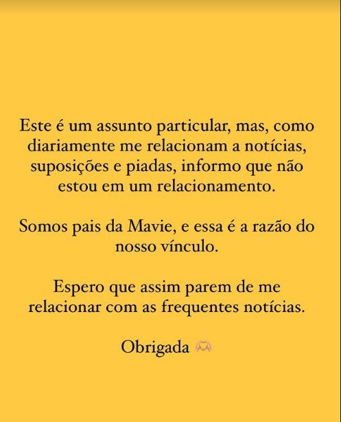 Imagem amarela com texto em letra pretas - Metrópoles