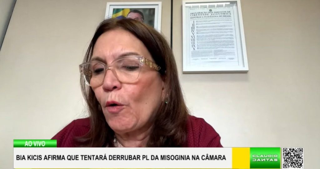 “Isso é censura e perseguição”, diz Bia Kicis sobre lei da misoginia