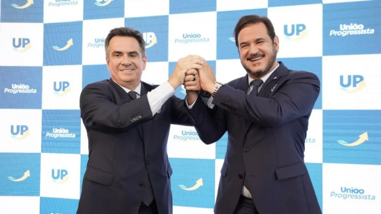 Presidente do União Brasil, Antonio Rueda, e o presidente do Progressistas, Ciro Nogueira Foto: Reprodução
