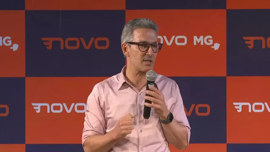 O governador de Minas e candidato à reeleição, Romeu Zema (Novo) — Foto: Reprodução