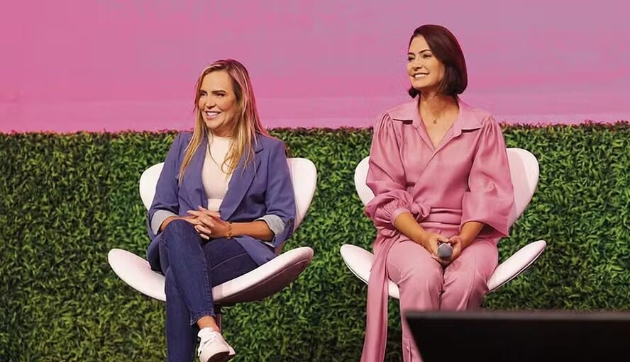 Celina Leão e Michelle Bolsonaro
