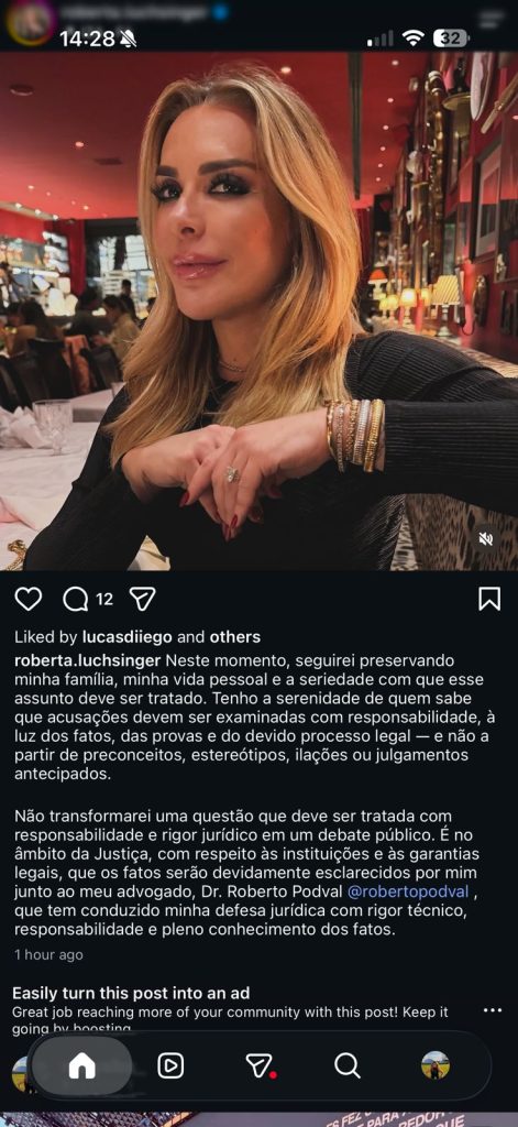 Roberta Luchsinger print contestando termo