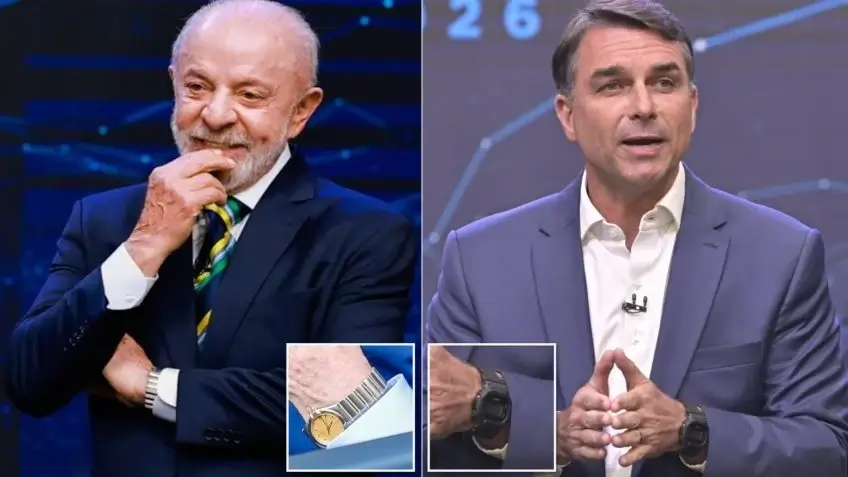 Lula usa relógio quase 100 vezes mais caro que o de Flávio em debate